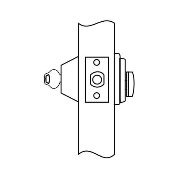 Grade 2 Classroom Deadbolt, Corbin Russwin 6-Pin LFIC Prep, Less Core, Satin Chrome Fnsh, Non-Handed